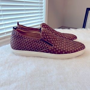 Mezlan Fermi brown Leather Slip On Sneakers- size 13. Made in Spain